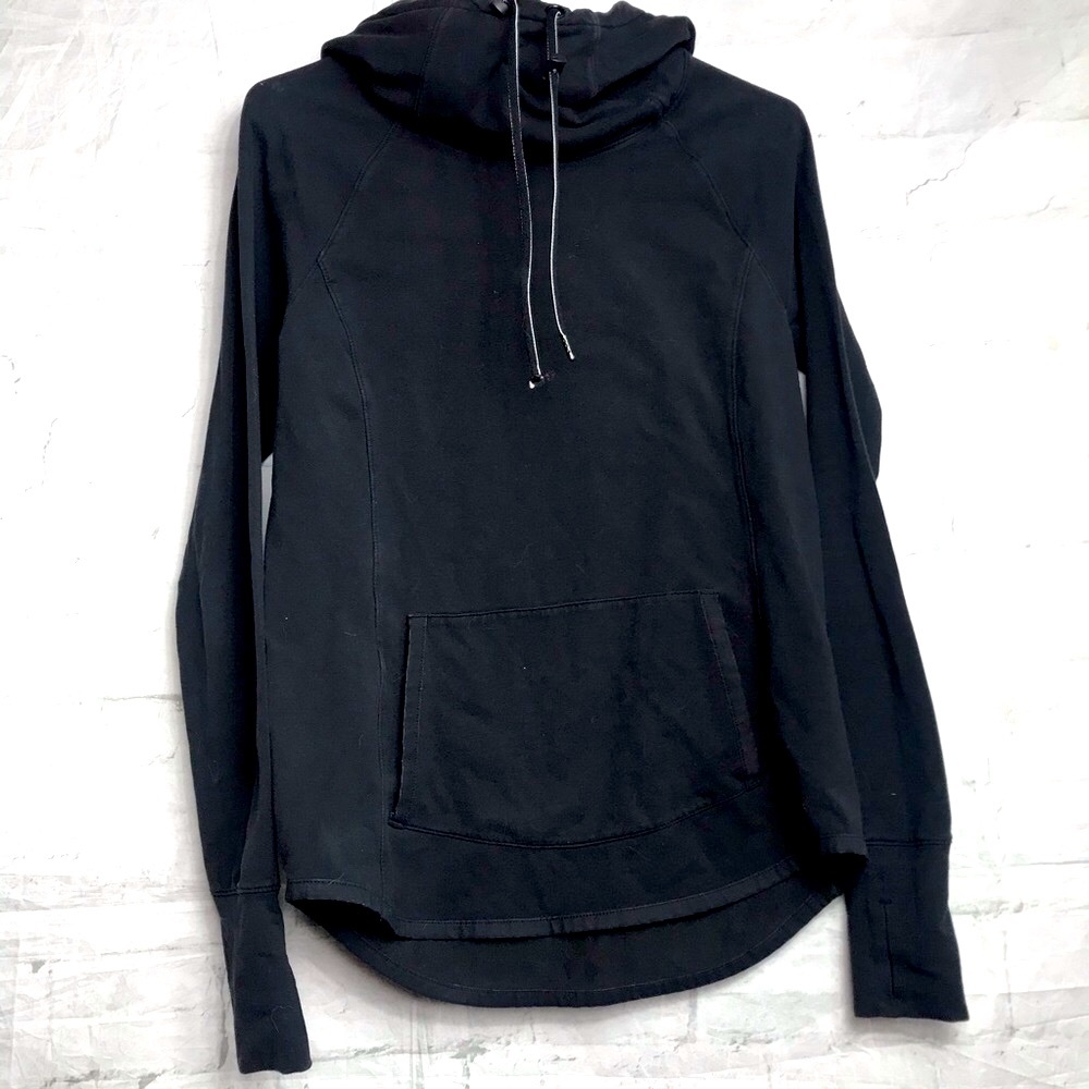 Athleta Black Pullover Scuba Hoodie Sz Sm